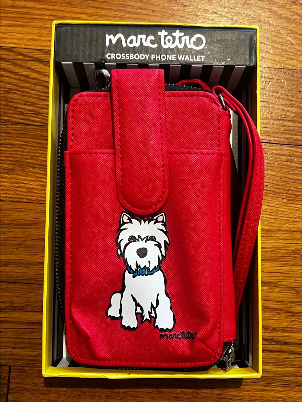 Marc Tetro Red Crossbody Phone Wallet Westie